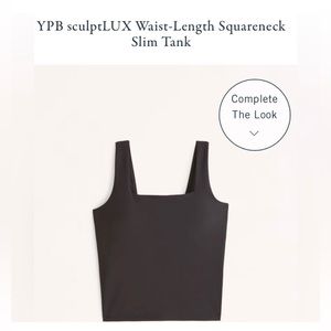 YPB sculptLUX Waist-Length Square Neck Slim Tank S NWT